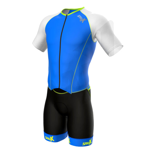 Sparx Mens Elite Aerosuit Triathlon Suit Mens Short Sleeve Tri Suit Skinsuit