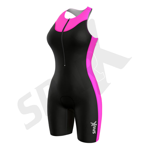 Sparx Women`s Performance Triathlon Suit Womens Tri Suit Running Swimming Cycling Padded Skinsuit